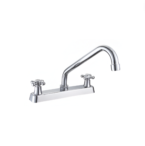 Mezcladora Lavabo c/Cuello de Ganzo maneral cruz