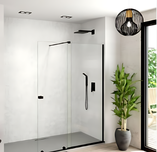 Regadera rectangular negra 7X9 36266