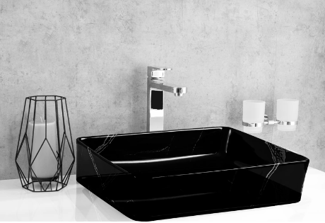 Ovalin Duero Statuario Black