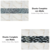 Azulejo Golden Onyx Olas