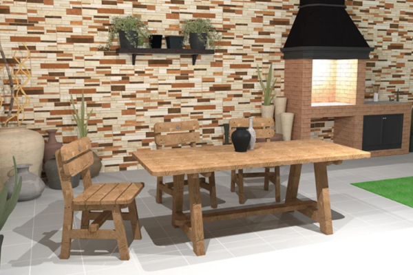 Fachaleta Aspen Beige/Rojo