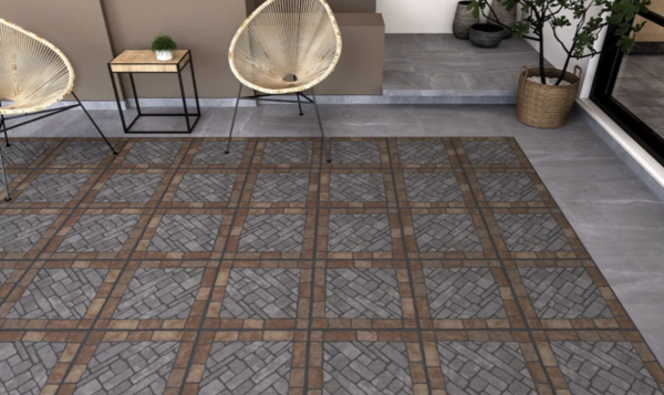 Piso Piedra Porfirio Rojo